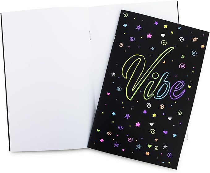 Hygloss Blank Books - Bulk 10 Pack – 5.5" x 8.5" A5 Black Paperback Blank Books for Kids to Write Stories, Doodle, Arts & Crafts – Plain Drawing Sketchbook, Unlined Journal, Notebook Without Lines
