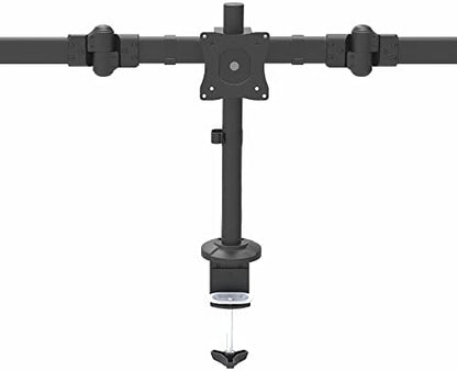 StarTech.com Desk Mount Triple Monitor Arm - Ergonomic VESA 3 Monitor Mount up to 27" - Articulating & Height Adjustable Pole Mount - Tilt/Swivel/Rotate LCD/LED Screen - Desk Clamp/Grommet (ARMTRIO)