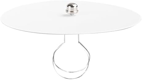 Kiven 7.9 in Round Diffuser Shade with Clip Adapter, Acrylic Lamp Shade Diffusers for Pendants Light Table Lamp, Fits 8-11" Openings, Frosted White, 1 Pack