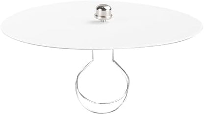Kiven 7.9 in Round Diffuser Shade with Clip Adapter, Acrylic Lamp Shade Diffusers for Pendants Light Table Lamp, Fits 8-11" Openings, Frosted White, 1 Pack