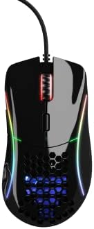 GLORIOUS Gaming Model D Wired Gaming Mouse - 68g Superlight Honeycomb Design, RGB, Ergonomic, Pixart 3360 Sensor, Omron Switches, PTFE Feet, 6 Buttons - Glossy Black