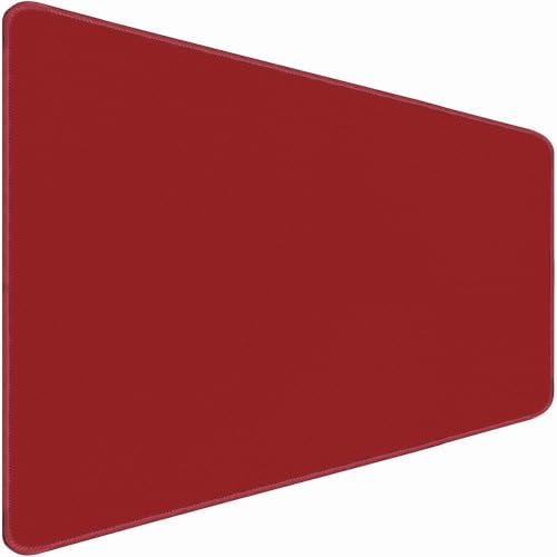 31.5" x 15.7" Waterproof Fabric Desk Mat, Rubber Anti-Slip Base, Red