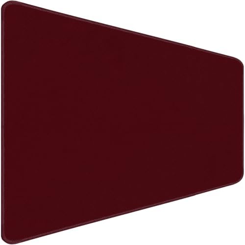 31.5" x 15.7" Waterproof Fabric Mouse Pad, Rubber Anti-Slip Base, Wine Red