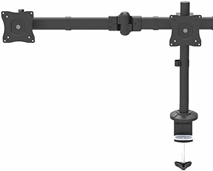 StarTech.com Desk Mount Triple Monitor Arm - Ergonomic VESA 3 Monitor Mount up to 27" - Articulating & Height Adjustable Pole Mount - Tilt/Swivel/Rotate LCD/LED Screen - Desk Clamp/Grommet (ARMTRIO)