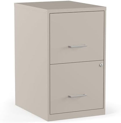 Staples Vertical File Cabinet, Letter/Legal, 2-Drawer, Locking, Putty