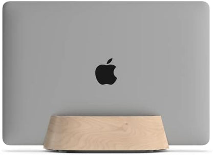 HumanCentric Vertical Laptop Stand in Maple Wood, Adjustable
