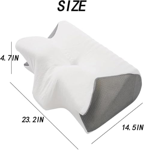 Cervical Pillow, Ergonomic Sleep Pillows, Cervical Neck Traction Pillows, CervicalPillow for Neck Pain Relief, Side Sleeper Pillows with CervicalNeck Support (Gray)