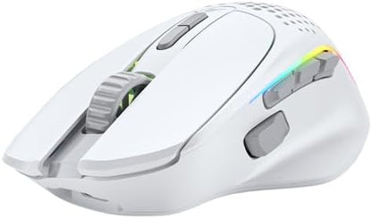 GLORIOUS Gaming Model I 2 Wireless Gaming Mouse - Hybrid 2.4Ghz & Bluetooth, 75g Superlight, 9 Buttons (2 Swappable), RGB, PTFE Feet, MMO/MOBA/FPS, Long Battery Life, Side Thumb Rest - White