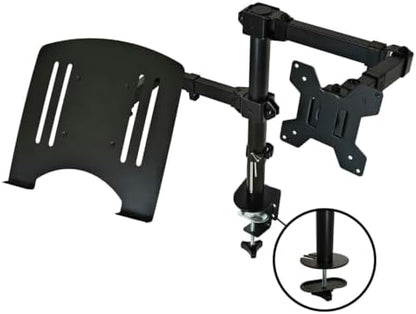 2-in-1 VESA Monitor and Laptop Desk Mount Stand Adjustable Arm