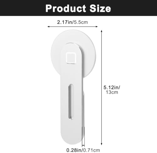 Foldable Magnetic Laptop Side Phone Mount, Adjustable Mag‑Safe Compatible Expansion Bracket for iPhone 12‑17 and Smartphones, Slim Portable Dual‑Screen Office Holder, Silver
