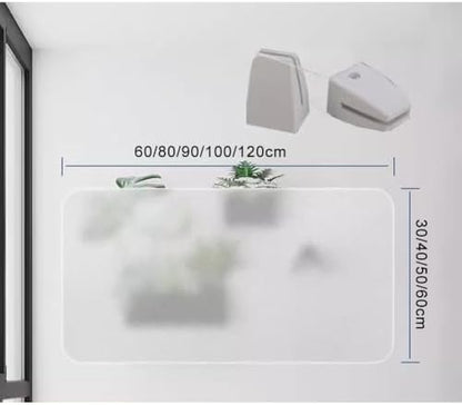 Acrylic Privacy Screen Divider for Desk, Portable Frosted Tabletop Panel, Office & School Workstation Visual Barrier, Clear-B 100x30cm/39.4x11.8in