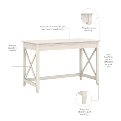 Key West 48W Writing Desk in Linen White Oak