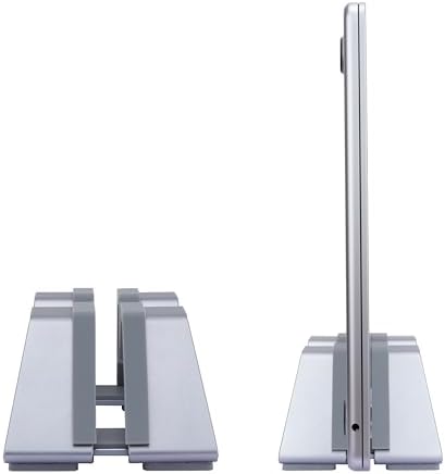 Adjustable Vertical Laptop Stand - Aluminum, Universal Fit for All Laptops (10-30mm Thickness) - Fashion Design, Adjustable Width, Anti-Slip & Scratch-Resistant, Patented Design