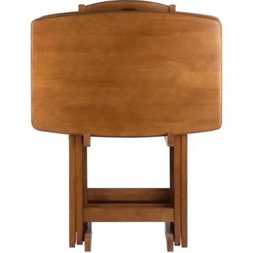 Pemberley Row Solid Wood Teak Snack Table Set Rectangular Oversized - Unassembled