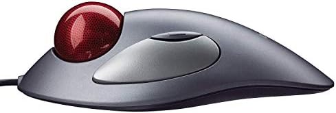 Logitech Trackman Marble Mouse, Four-Button, Programmable, Dark Gray (Renewed)