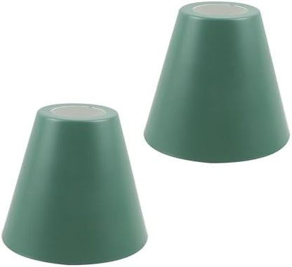 MY MIRONEY 2PCS Green Barrel Metal Lampshade, 4.13" Height