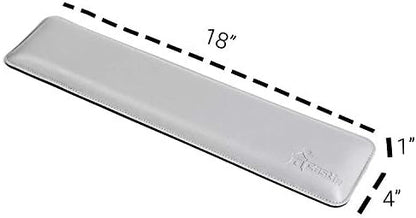 Bailey Full Size by Castle - Leather Ergonomic Computer Wrist Rest Pad for Keyboards with Around 104 Keys - Firm Keyboard Wrist Support for Typists, Gaming, and Heavy Office Use (Stone, Full Size)