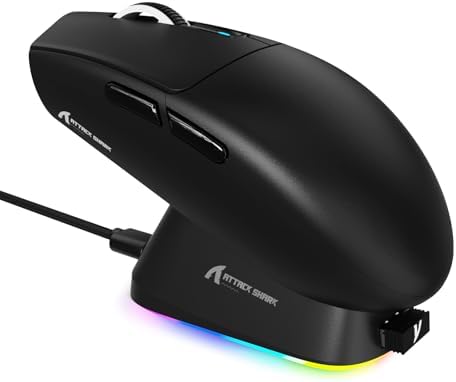 ATTACK SHARK G3 PRO Tri-Mode Wireless Gaming Mouse with RGB Charging Dock