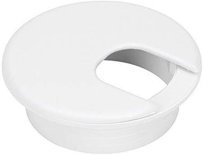 Desk Grommet, 2 Inch Plastic Wire Cord Organizer, White Grommet, 10 Pack