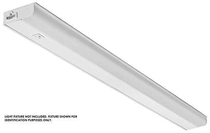 Beam Lighting Under Cabinet Light Cover Replacement | White Ribbed Acrylic Diffuser (UCEL Linkable, 48") - size: 48 Inch, style: UCEL Linkable