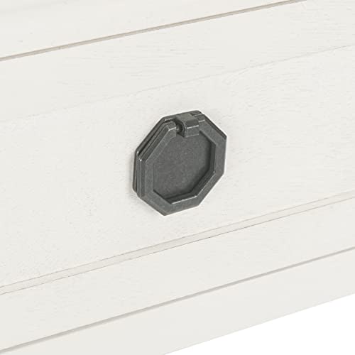 Safavieh Home Collection Allura Distressed White 2-Drawer Bottom Shelf Console Table