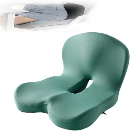 Orthopedic Seat Cushion, L-Shaped Memory Foam Back and Seat Cushion with Lumbar Support, Ergonomic Non-Slip Car Seat Cushion for Office Chair, Car, Wheelchair, Tailbone Pain Relief (E Type)