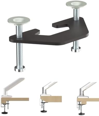 Suptek Heavy Duty Monitor Mount Desk Clamp Plate Accessories Under Table Metal Desk Accessories fit for Suptek Monitor Arm Mount, Designed to Fit Irregularly Shaped Table, Black
