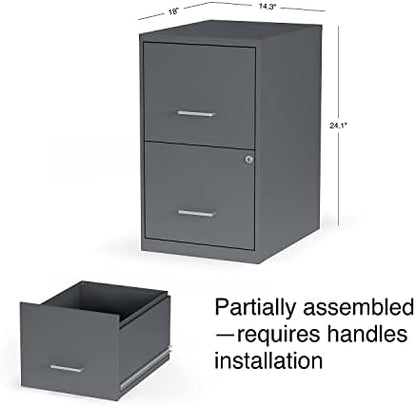 Staples Vertical File Cabinet, 2-Drawer, for Letter/Legal Files