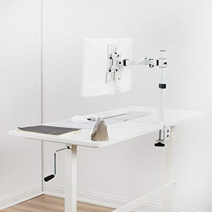 VIVO Height Adjustable VESA Adapter for Single 13 to 27 inch Monitor, Accessory Bracket Kit for Individual Screen, White, STAND-VAD3W