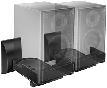 WALI Surround Sound Speaker Wall Mount with Adjustable Swivel Tilt Angle
