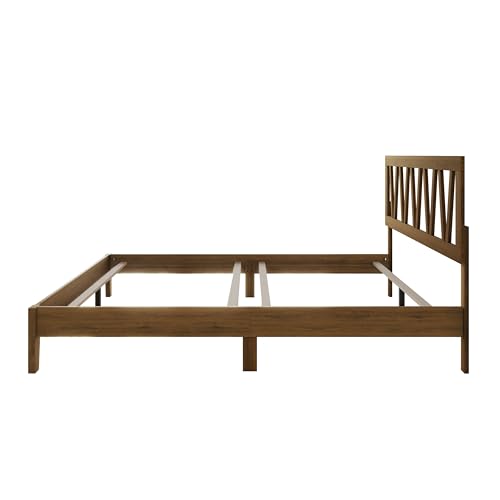 Gadsden Full Wood Panel Bed Frame, Brown