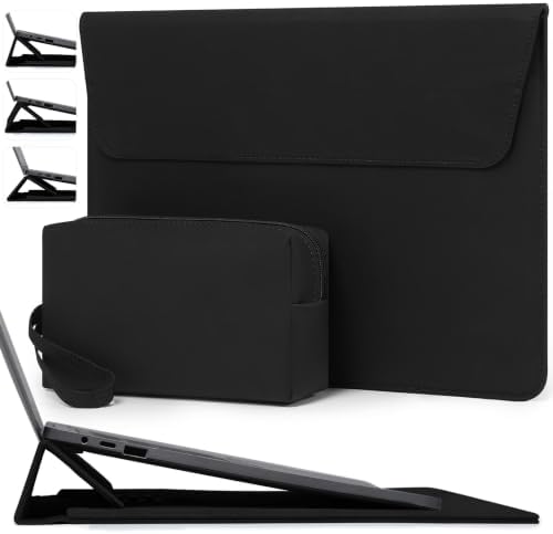 HYZUO 13.3-14 Inch Laptop Case Sleeve with Adjustable Stand, Black