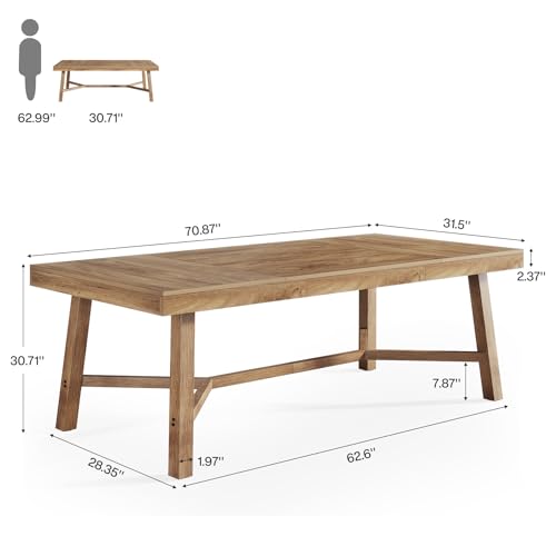 Tribesigns 71-Inch Executive Desk, Farmhouse Computer Desk for Home Office