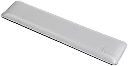 Bailey Full Size by Castle - Leather Ergonomic Computer Wrist Rest Pad for Keyboards with Around 104 Keys - Firm Keyboard Wrist Support for Typists, Gaming, and Heavy Office Use (Stone, Full Size)