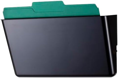 Officemate Letter-Size Wall File, Single, Black Wall-Mountable Plastic Document Organizer for Folders, Forms and Mail, 11 x 4.13 x 7-Inch