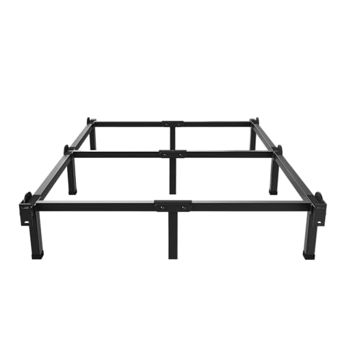 Metal Bed Frame, 9-Leg Bed Base for Box Spring, Full, 8 Inch