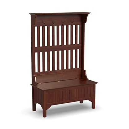 General Line Cherry Hall Tree with Bench