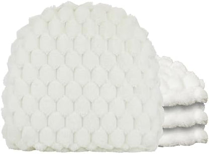 Klear Vu Raindrop The Gripper Non Slip Chair Cushions, Soft & Comfortable Seat Pad, Sitting Pillow for Kitchen, Dining or Office, 4 Count (Pack of 1), Podcast White