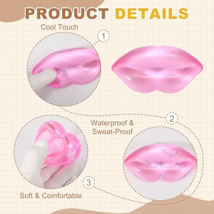 PATIKIL Gel Wrist Rest, Wrist Support for Mouse Lip Shape Ergonomic Mouse Pad Soft Silicone Support Comfortable Cushion for Computer Gaming Office Home, Pink