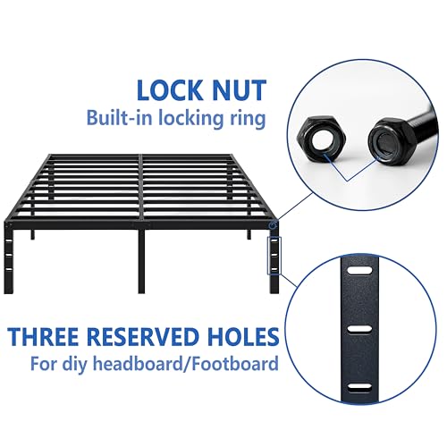 Metal Bed Frame,Full Size Bed Frame with Storage Space,18 Inch