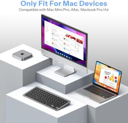 OMOTON Wireless Keyboard for Mac, USB-C Rechargeable, Bluetooth ONLY