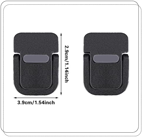 Abeillo 2PCS Portable Keyboard Riser, Self-Adhesive Mini Laptop Stand Invisible Computer Keyboard Stand for Desk, Laptop Feet Compatible with Pro/Air, Lenovo, Surface (Black)
