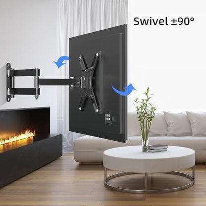 Suptek Full Motion TV Monitor Wall Mount for Most 13-43 Inch LED LCD Flat Curved Screen TVs & Monitors, Articulating Arms Swivel Tilt Extension Rotation, Max VESA 200x200mm up to 44lbs, MA1345