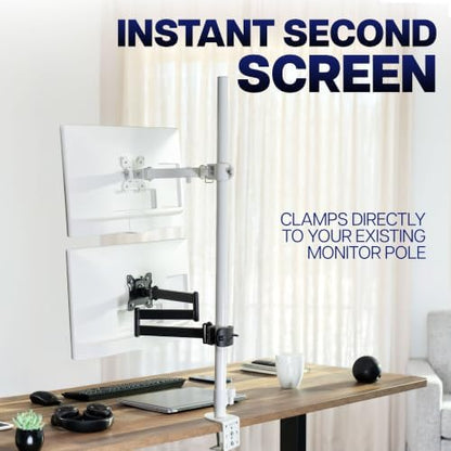 VIVO Black Long Pole Mount Monitor Arm