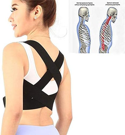 Back Posture Corrector Support Brace for Men Women Thoracic Kyphosis Clavicle Teenager Shoulder Brace Pain Relief Lumbar Support (Tamaño : XXL)