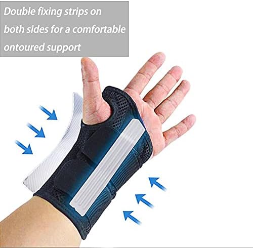 NuCamper Wrist Brace for Carpal Tunnel Night Wrist Support Right Hand Black