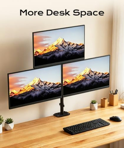Pholiten Triple Monitor Mount with 3 Gas Spring Arms for Up to 32" Screens