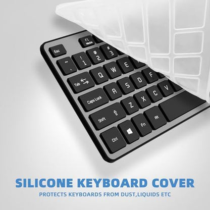 USB Wired Keyboard for Window,Comfortable Quiet Chocolate Keys, Durable Ultra-Slim Wired Computer Keyboard(QWERTY) for PC, Windows 11/10/8/7/XP/Vista KB1430