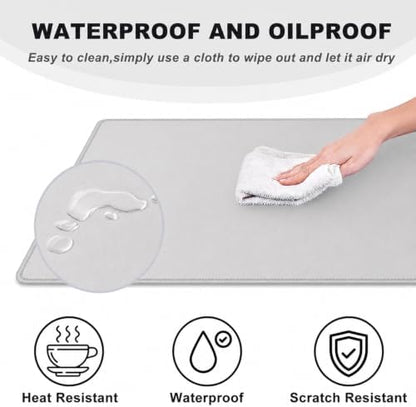 Large Mouse Pad Desk Mat Large Office Desk Pad Gaming Mouse Pad, Gray
