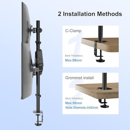 Pholiten Quad Monitor Arm Desk Mount for Max 32" Screens
